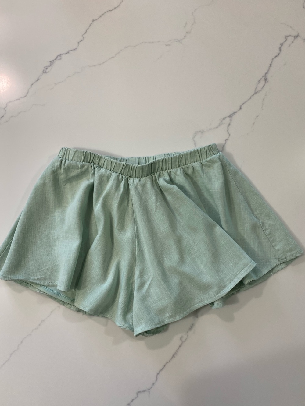 Altar'd State Mint Green Linen Blend Flowy Skort Shorts Size Small